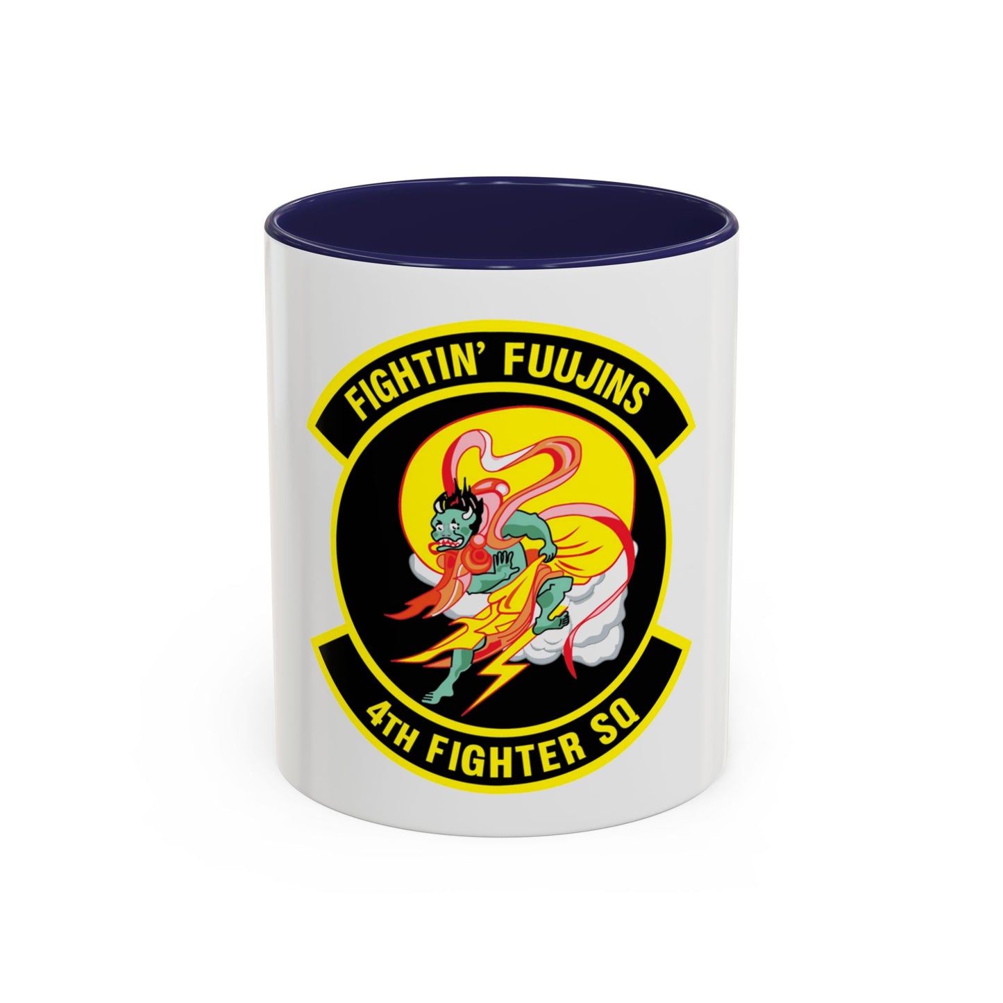 4th Fighter SQ Fightin' Fuujins (U.S. Air Force) Accent Coffee Mug