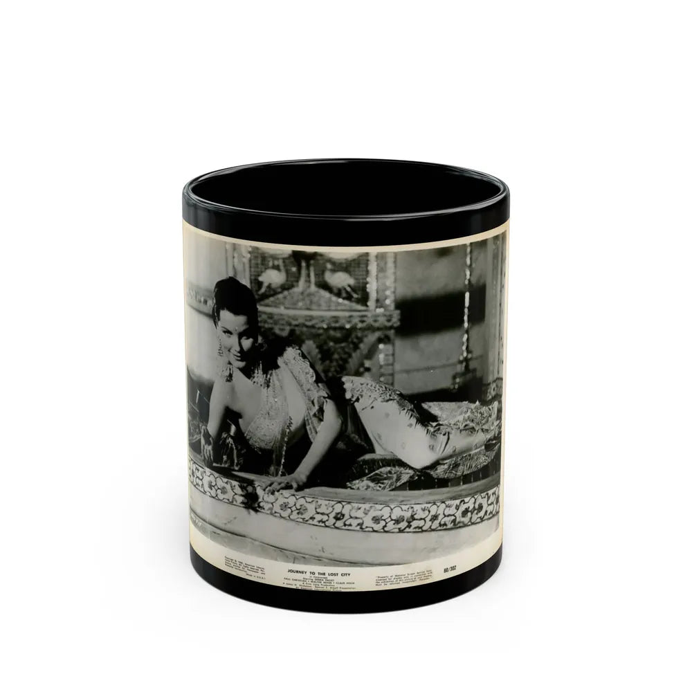 Debra Paget #420 (Vintage Female Icon) Black Coffee Mug-11oz-Go Mug Yourself