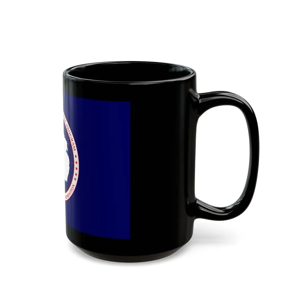 Flag of National Science Foundation Antarctic Program 2 - Black Coffee Mug-Go Mug Yourself