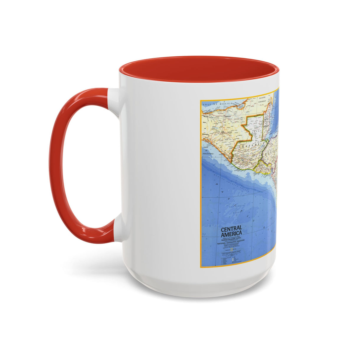Central America (1973) (Map) Accent Coffee Mug