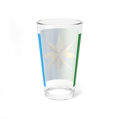 Flag of Verkhnekhavsky rayon Voronezh oblast (Russia) Pint Glass 16oz