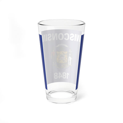 Flag of Wisconsin 3-2 (United States) Pint Glass 16oz