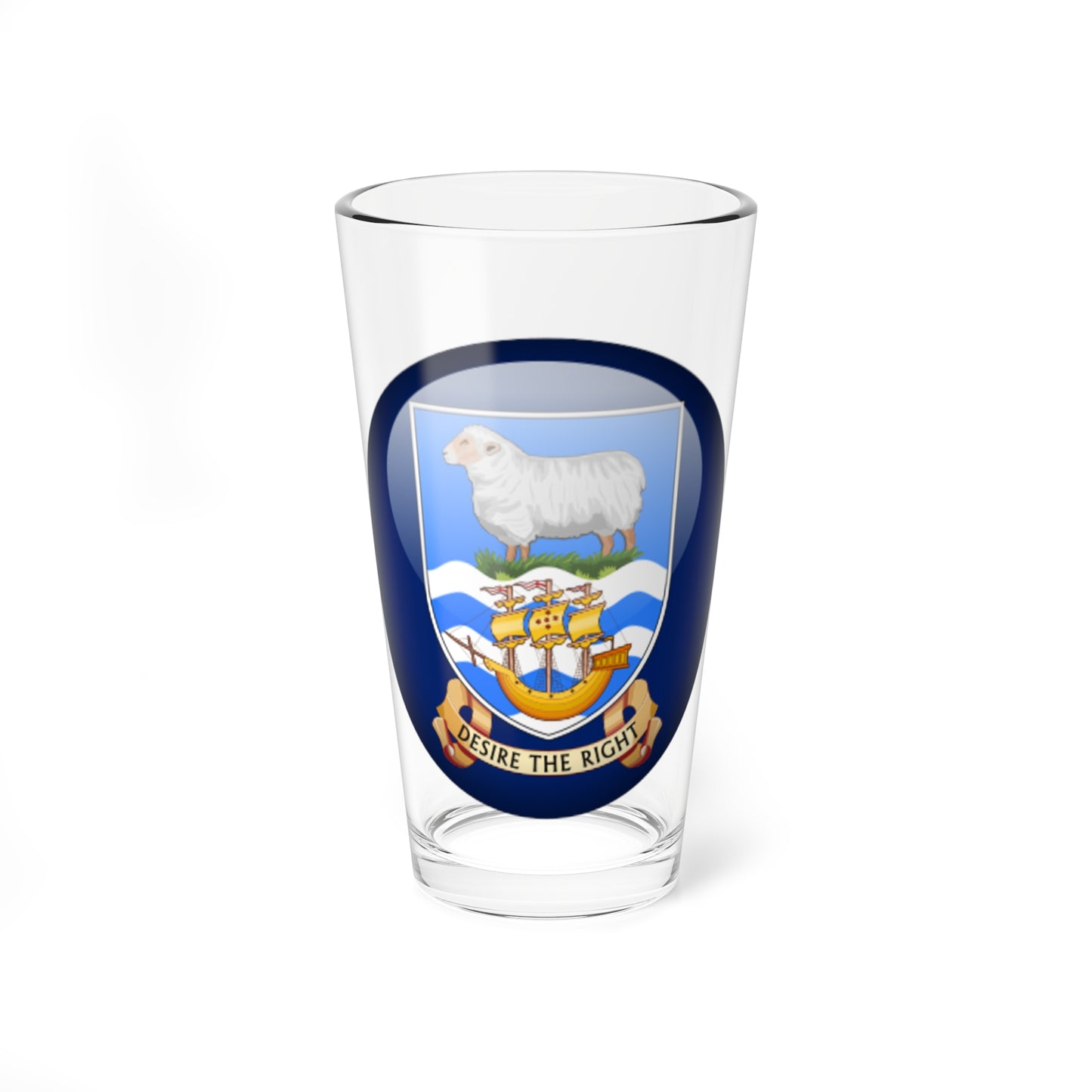 Flag orb Falkland Islands (United Kingdom) Pint Glass 16oz