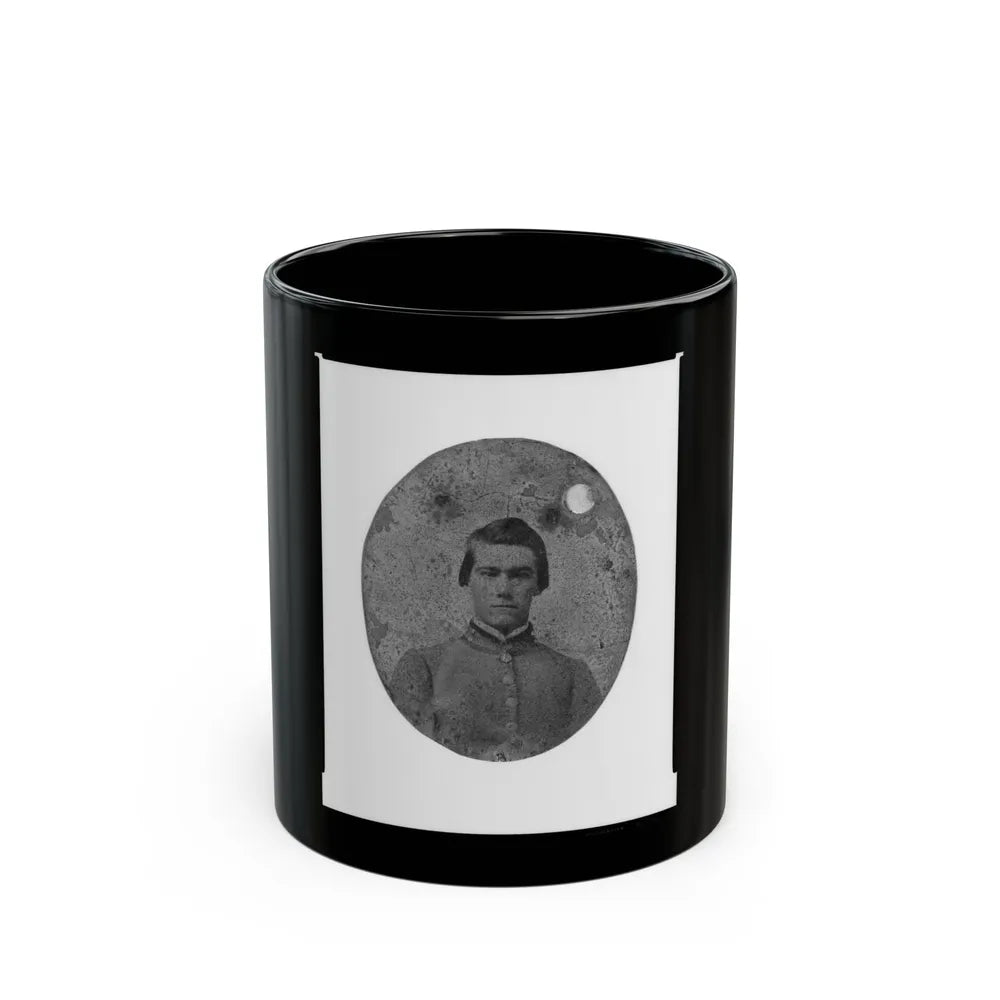 Portrait Of Pvt. Bentley Weston, Bugler, Company A, 7th South Carolina Cavalry, C.S.A. (U.S. Civil War) Black Coffee Mug-11oz-Go Mug Yourself