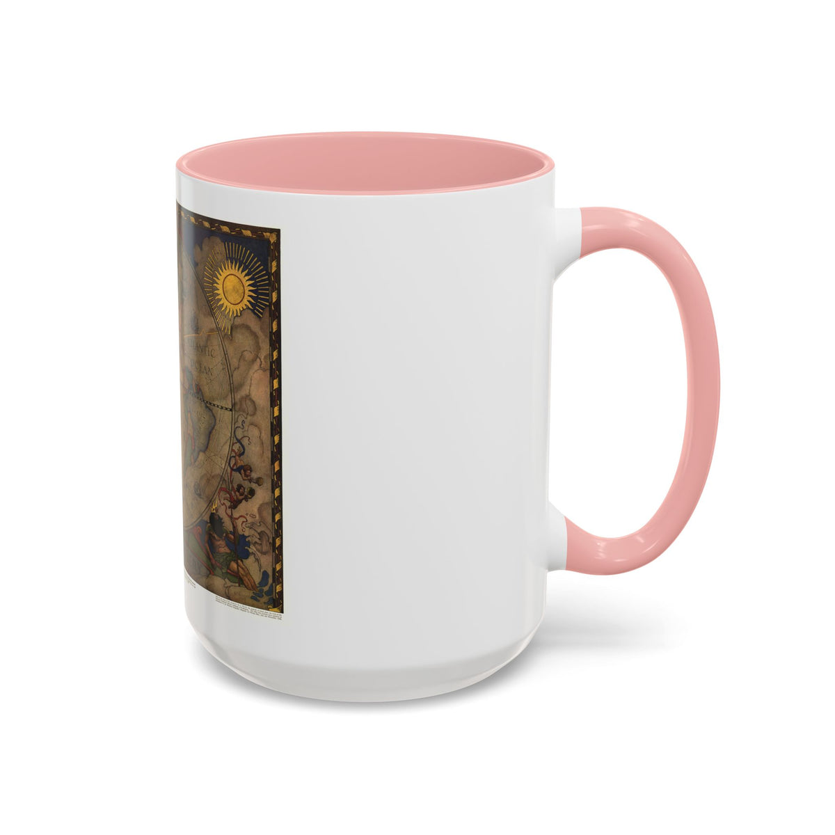 Map of Discovery- Western Hemisphere (1928) (Map) Accent Coffee Mug