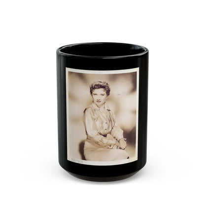 Carol Ohmart #48 (Vintage Female Icon) Black Coffee Mug-15oz-Go Mug Yourself