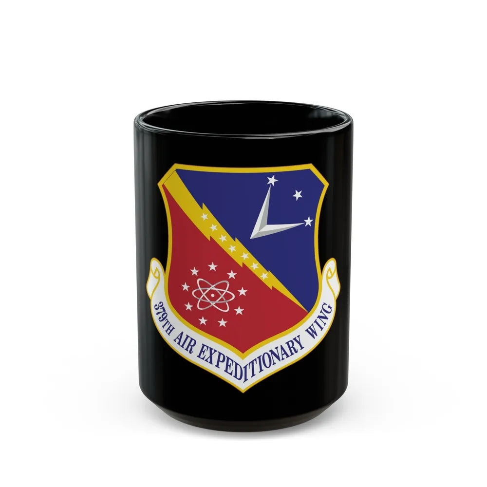 379th Air Expeditionary Wing (U.S. Air Force) Black Coffee Mug-15oz-Go Mug Yourself