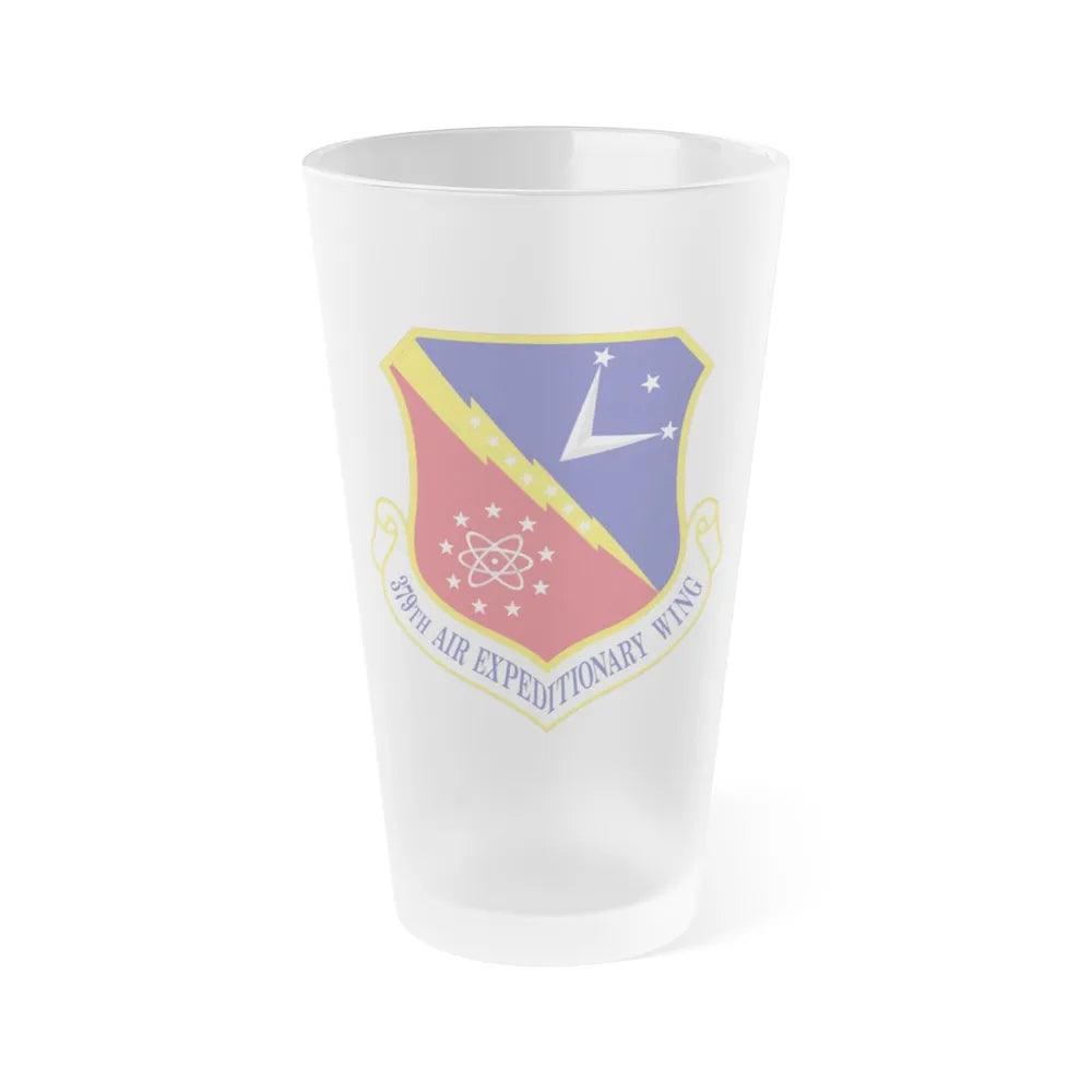 379th Air Expeditionary Wing (U.S. Air Force) Frosted Pint Glass 16oz-Go Mug Yourself