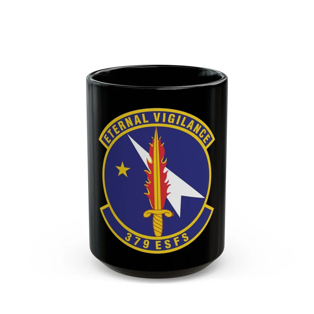 379th Expeditionary Security Forces Squadron (U.S. Air Force) Black Coffee Mug-15oz-Go Mug Yourself