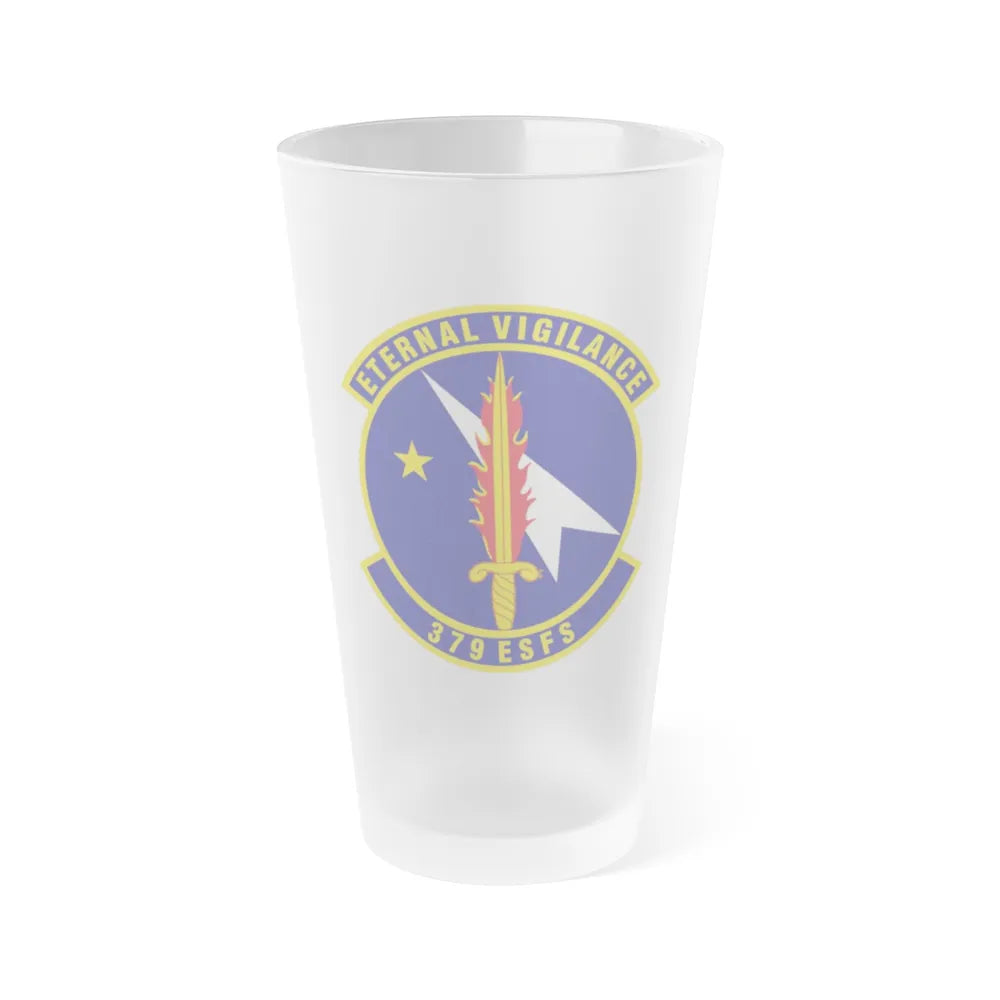 379th Expeditionary Security Forces Squadron (U.S. Air Force) Frosted Pint Glass 16oz-16oz-Frosted-Go Mug Yourself