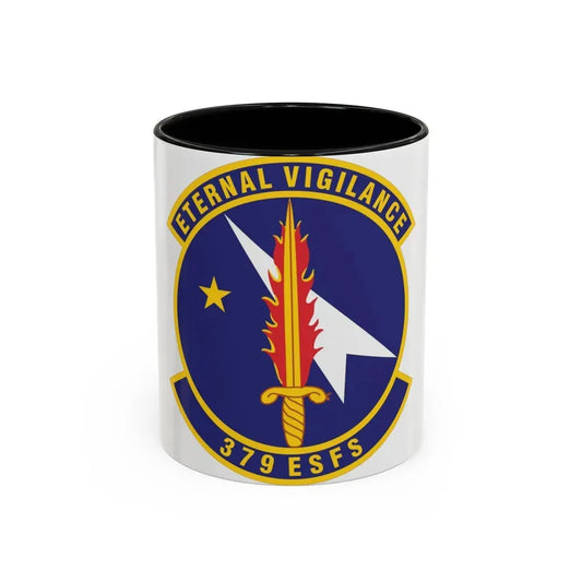 379th Expeditionary Security Forces Squadron (U.S. Air Force) Accent Coffee Mug 11oz Black - Go Mug Yourself
