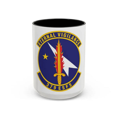 379th Expeditionary Security Forces Squadron (U.S. Air Force) Accent Coffee Mug 15oz Black - Go Mug Yourself