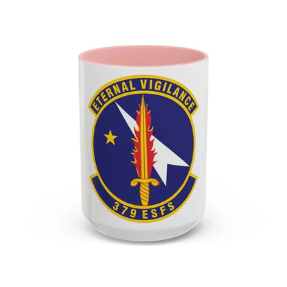 379th Expeditionary Security Forces Squadron (U.S. Air Force) Accent Coffee Mug 15oz Pink - Go Mug Yourself