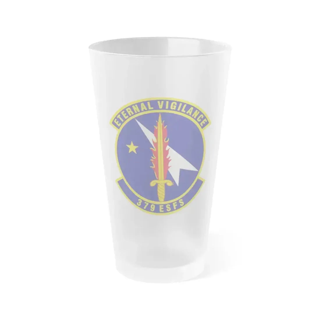 379th Expeditionary Security Forces Squadron (U.S. Air Force) Frosted Pint Glass 16oz 16oz Frosted - Go Mug Yourself