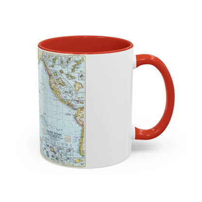 Pacific Ocean (1952) (Map) Accent Coffee Mug-Go Mug Yourself