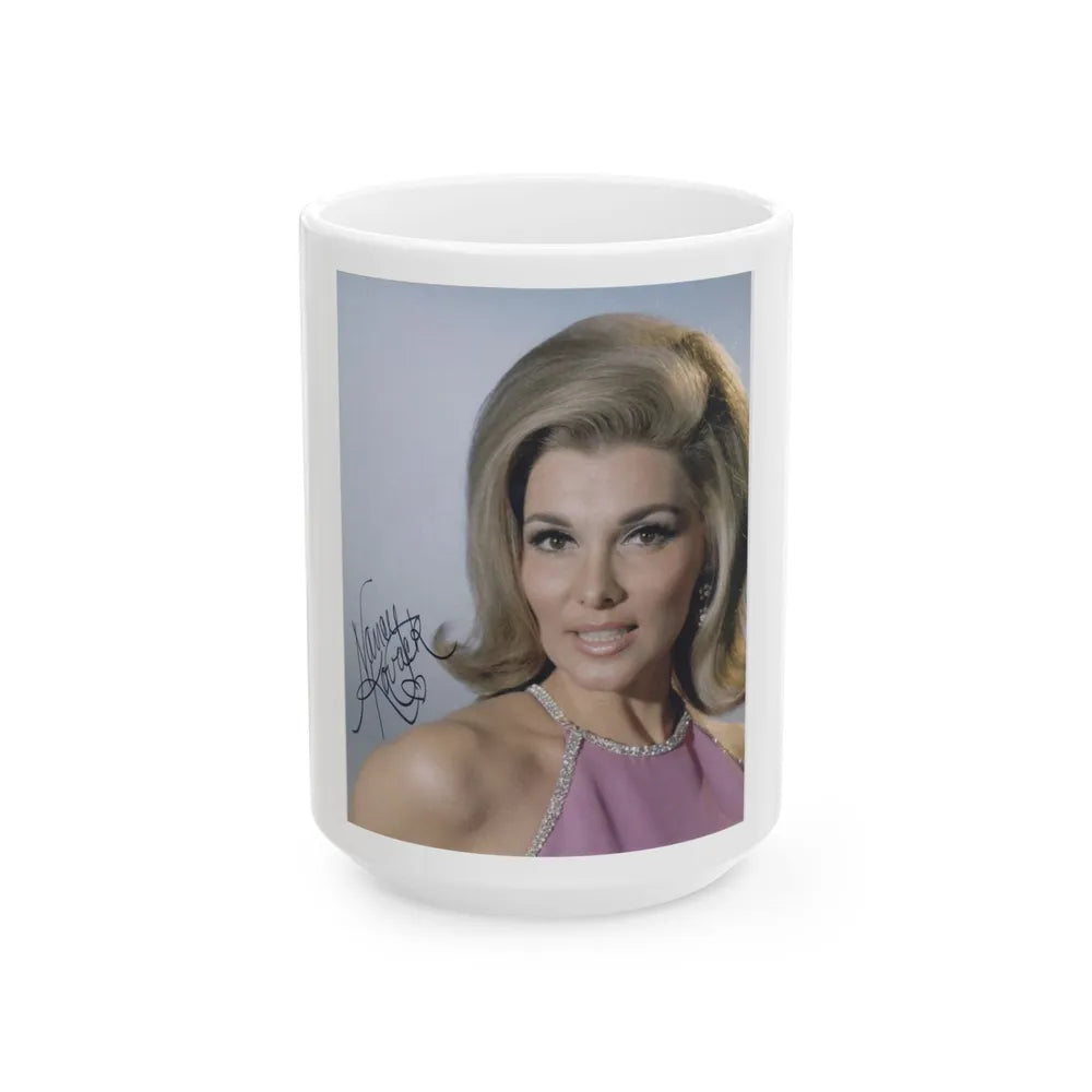 Nancy Kovack #51 (Vintage Female Icon) White Coffee Mug-15oz-Go Mug Yourself