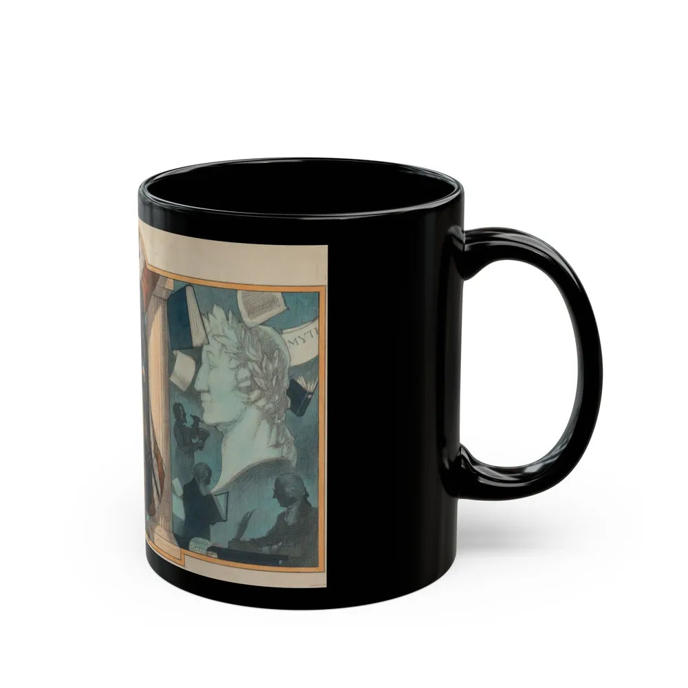 George Washington, probable New York Herald Tribune Magazine cover - Black Coffee Mug-Go Mug Yourself