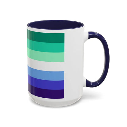 Gay Men Pride Flag - Accent Coffee Mug-Go Mug Yourself