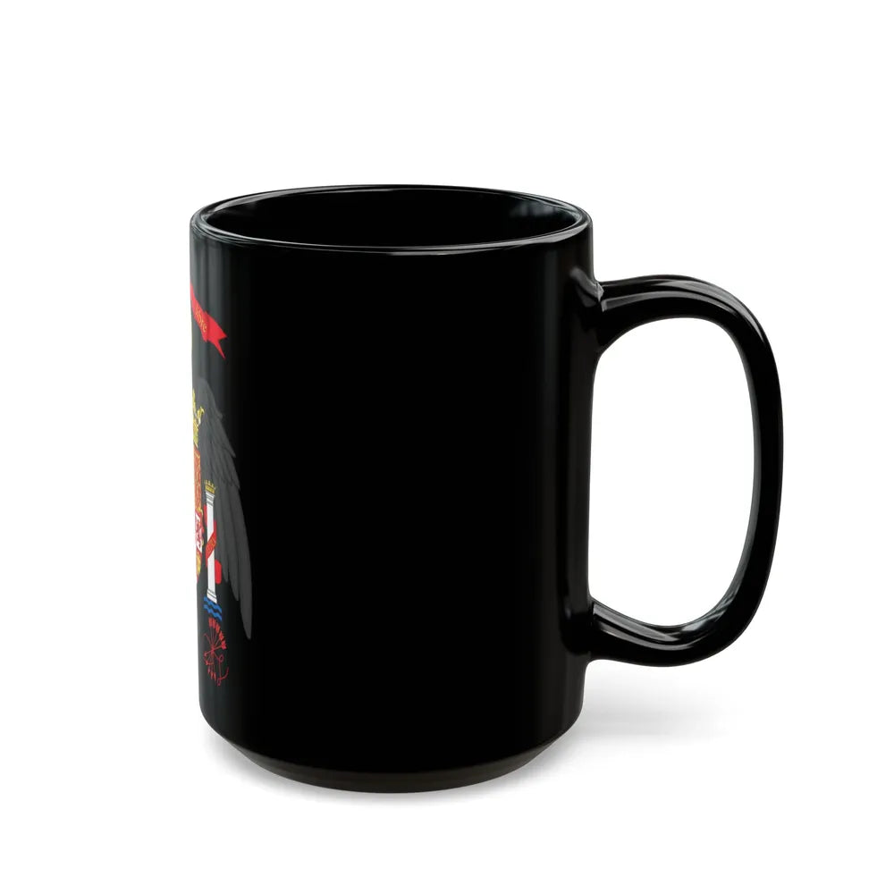 Coat of Arms of Spain (1977-1981) - Black Coffee Mug-Go Mug Yourself