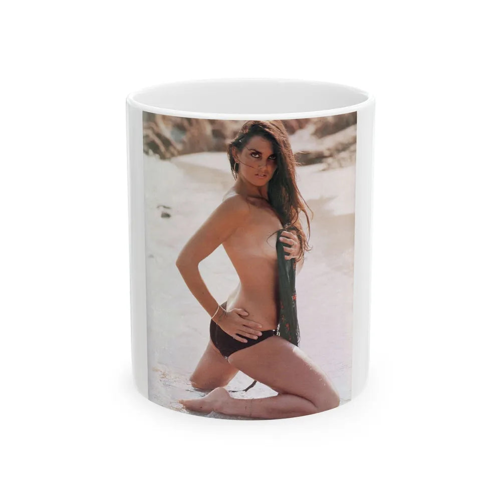 Caroline Munro #294 1 (Vintage Female Icon) White Coffee Mug-11oz-Go Mug Yourself