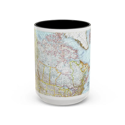 Canada (1961) (Map) Accent Coffee Mug-15oz-Black-Go Mug Yourself