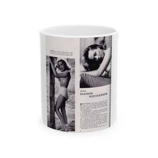 Dawn Richard #97 - Modern Man 1960 Yearbook Queens (Vintage Female Icon) White Coffee Mug-11oz-Go Mug Yourself