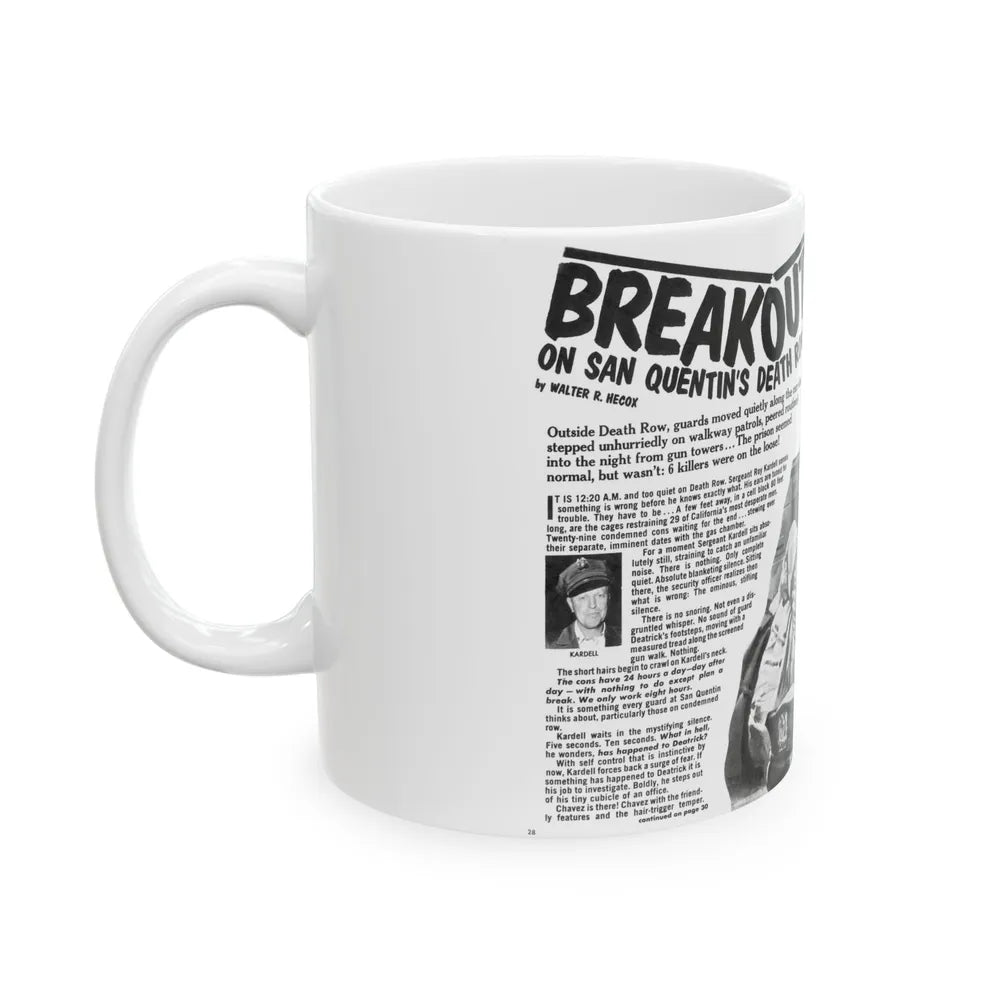 Breakout, Man's magazine, December 1962 - White Coffee Mug-Go Mug Yourself