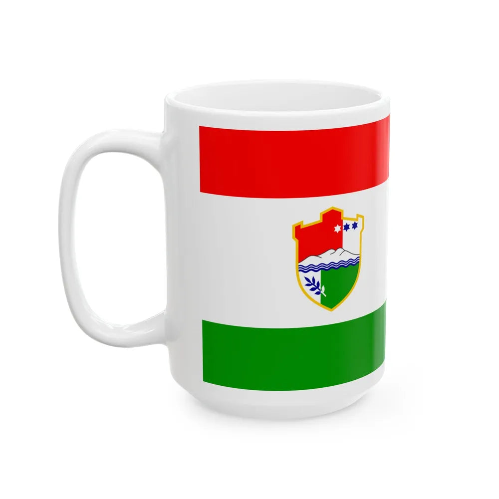 Flag of Central Bosnia Canton Bosnia and Herzegovina - White Coffee Mug-Go Mug Yourself