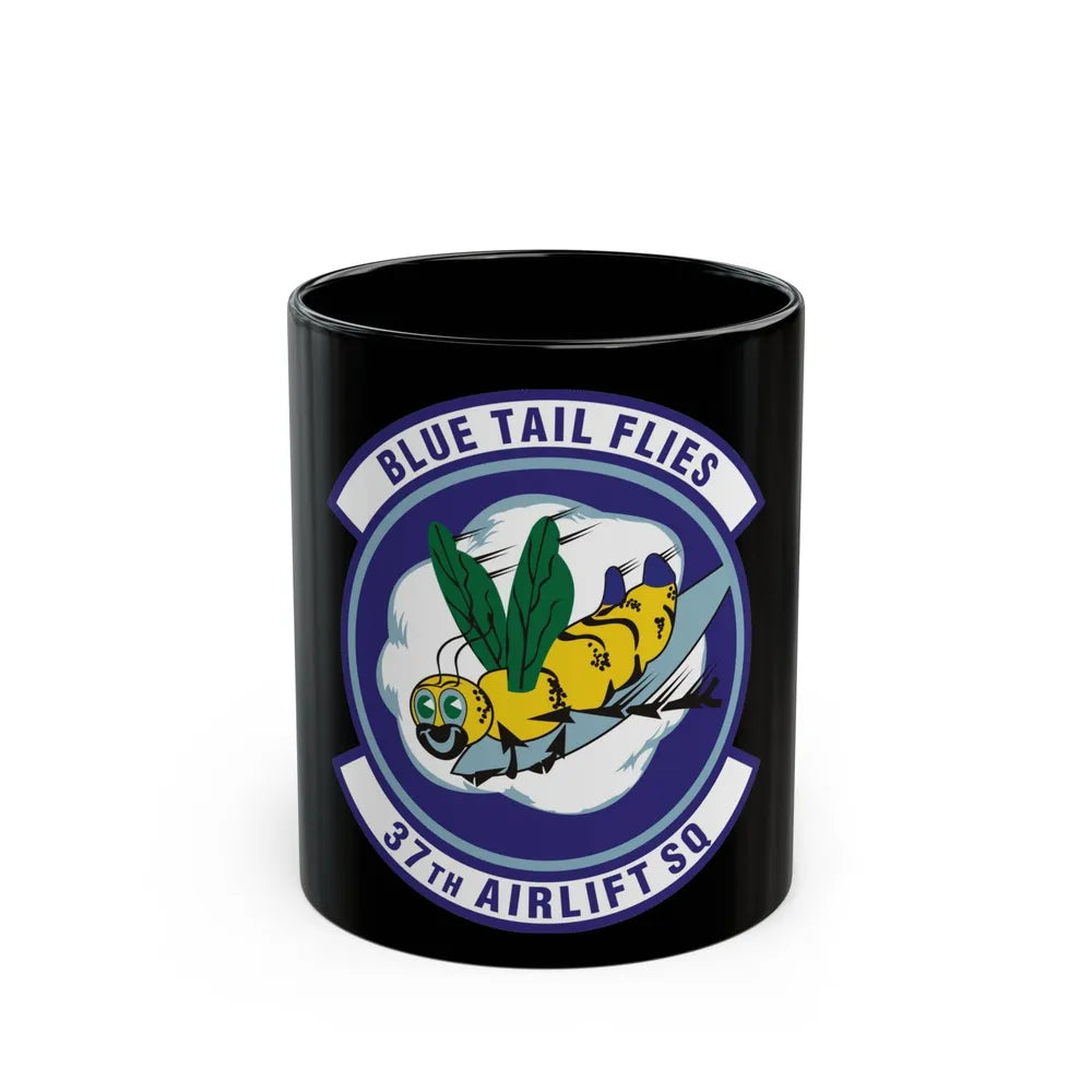 37th Airlift Squadron (U.S. Air Force) Black Coffee Mug-11oz-Go Mug Yourself