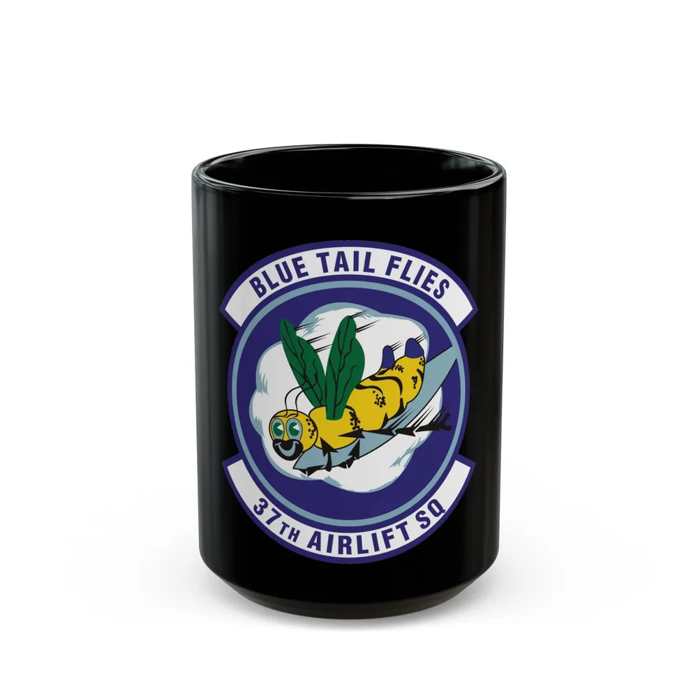 37th Airlift Squadron (U.S. Air Force) Black Coffee Mug-15oz-Go Mug Yourself