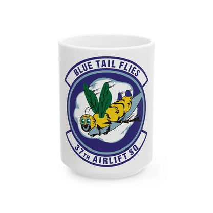 37th Airlift Squadron (U.S. Air Force) White Coffee Mug-15oz-Go Mug Yourself