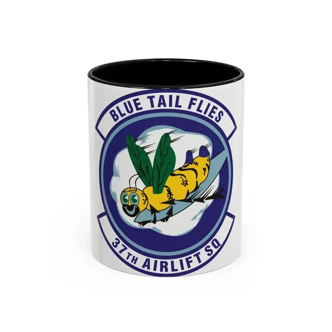 37th Airlift Squadron (U.S. Air Force) Accent Coffee Mug 11oz Black - Go Mug Yourself
