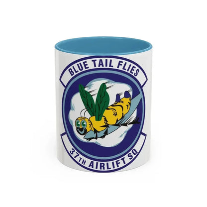 37th Airlift Squadron (U.S. Air Force) Accent Coffee Mug 11oz Light Blue - Go Mug Yourself