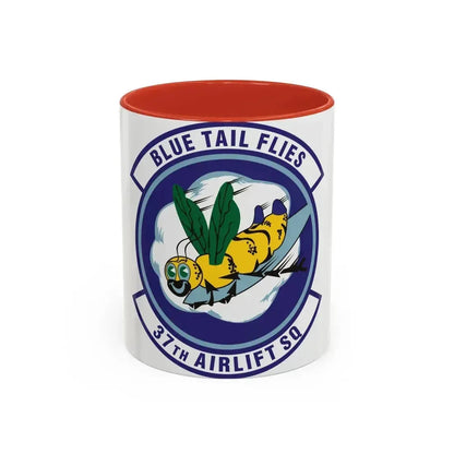 37th Airlift Squadron (U.S. Air Force) Accent Coffee Mug 11oz Red - Go Mug Yourself