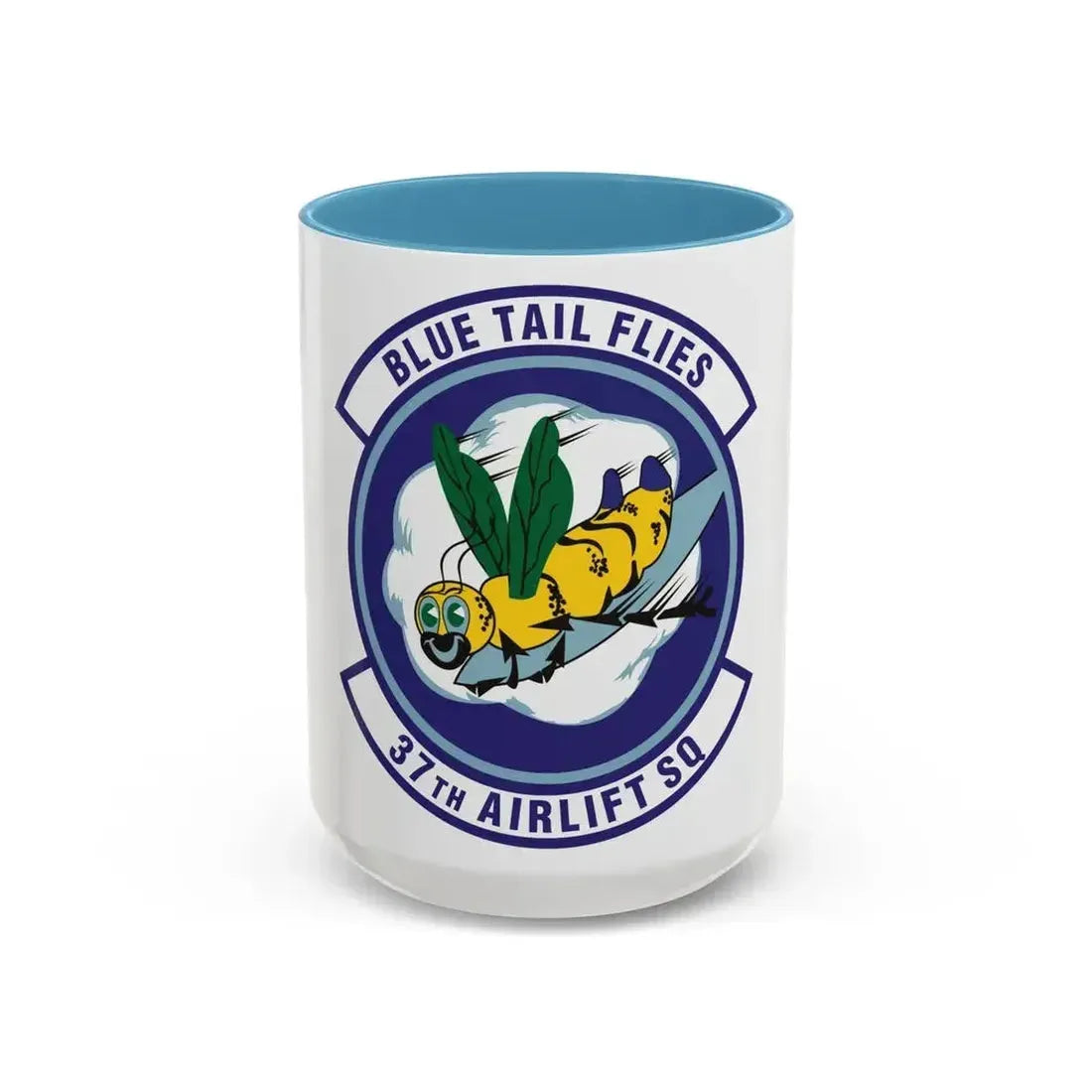 37th Airlift Squadron (U.S. Air Force) Accent Coffee Mug 15oz Light Blue - Go Mug Yourself