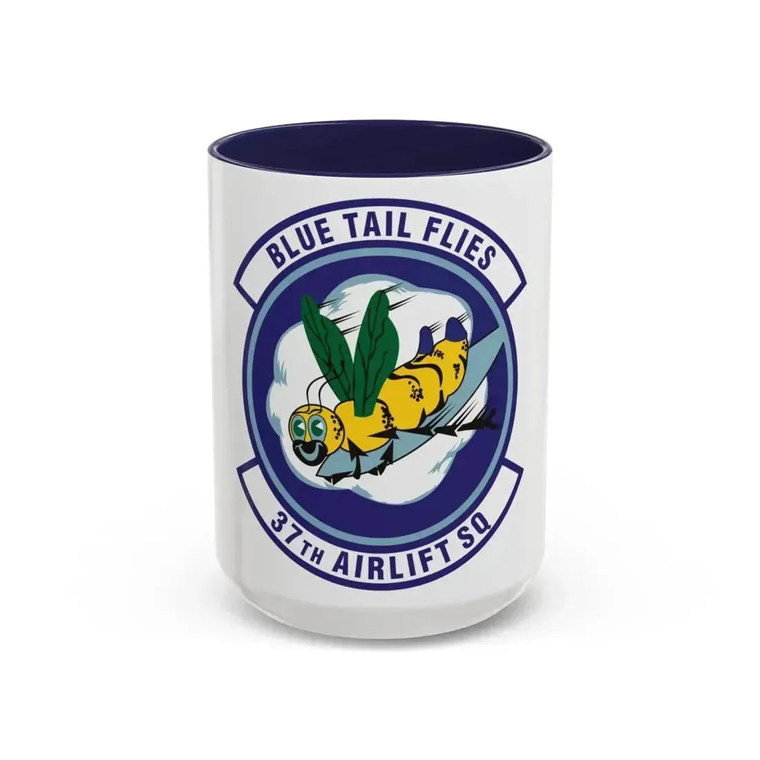 37th Airlift Squadron (U.S. Air Force) Accent Coffee Mug 15oz Navy - Go Mug Yourself