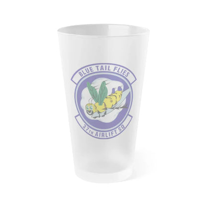 37th Airlift Squadron (U.S. Air Force) Frosted Pint Glass 16oz Default Title - Go Mug Yourself