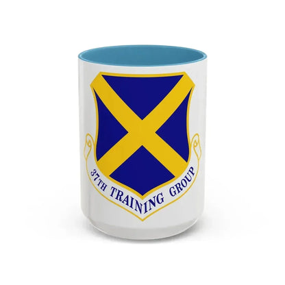 37th Training Group (U.S. Air Force) Accent Coffee Mug 15oz Light Blue - Go Mug Yourself