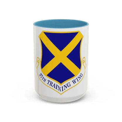 37th Training Wing (U.S. Air Force) Accent Coffee Mug 15oz Light Blue - Go Mug Yourself