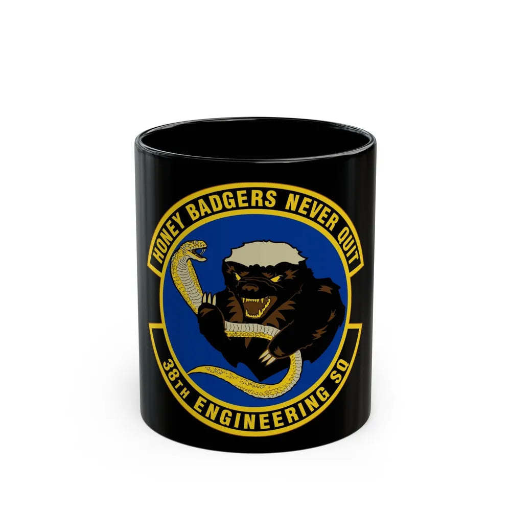 38 Engineering Squadron ACC (U.S. Air Force) Black Coffee Mug-11oz-Go Mug Yourself