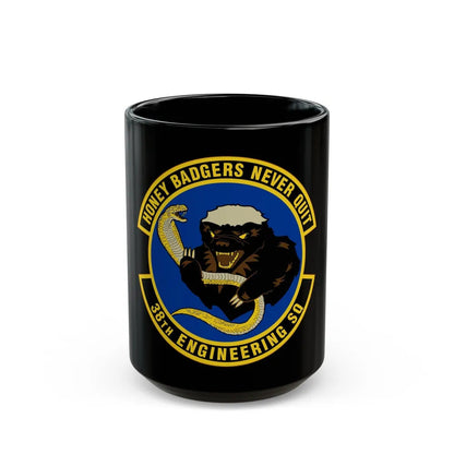 38 Engineering Squadron ACC (U.S. Air Force) Black Coffee Mug-15oz-Go Mug Yourself