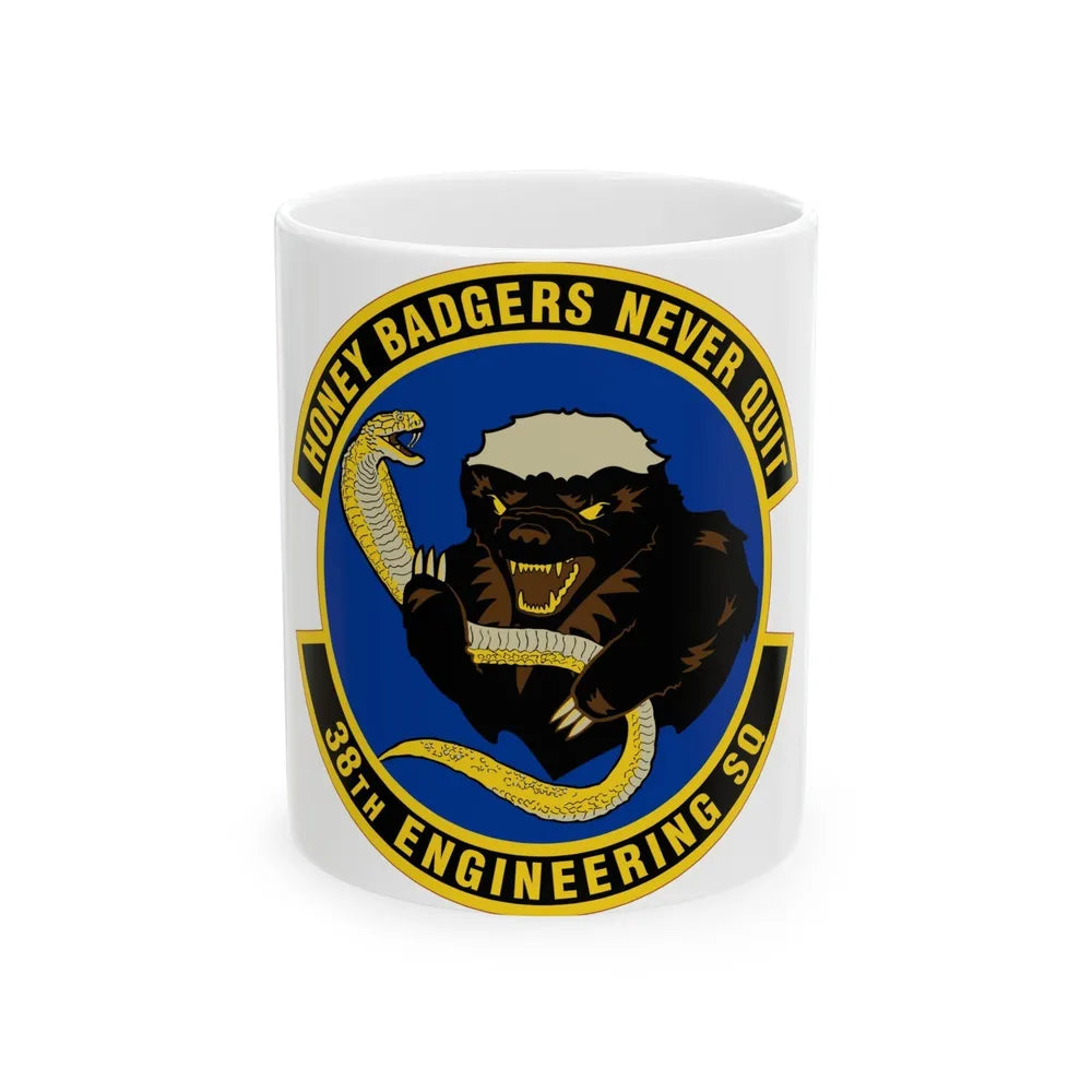 38 Engineering Squadron ACC (U.S. Air Force) White Coffee Mug-11oz-Go Mug Yourself