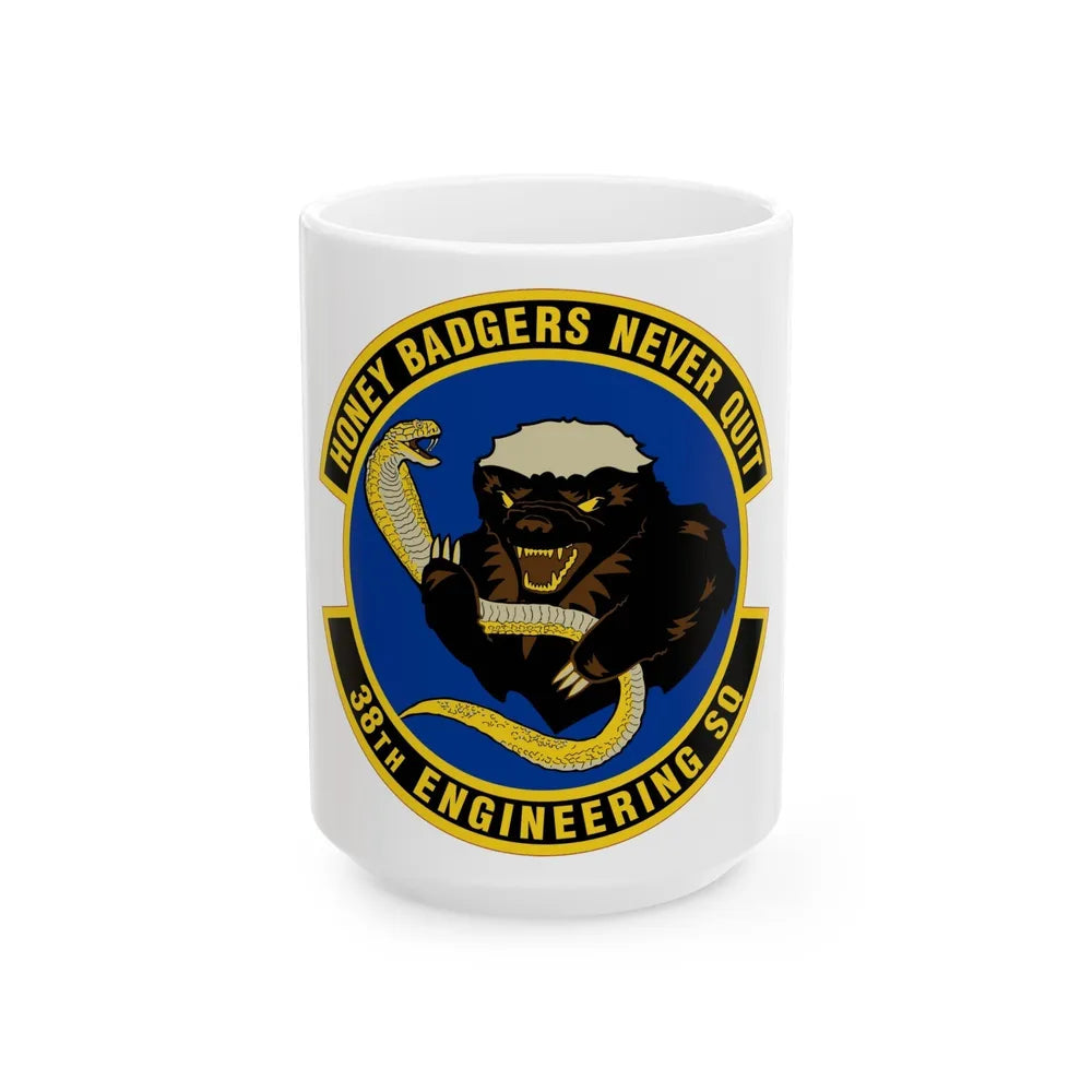 38 Engineering Squadron ACC (U.S. Air Force) White Coffee Mug-15oz-Go Mug Yourself