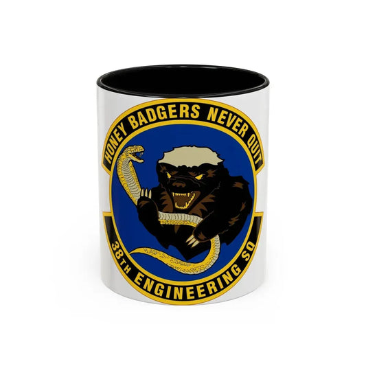38 Engineering Squadron ACC (U.S. Air Force) Accent Coffee Mug 11oz Black - Go Mug Yourself