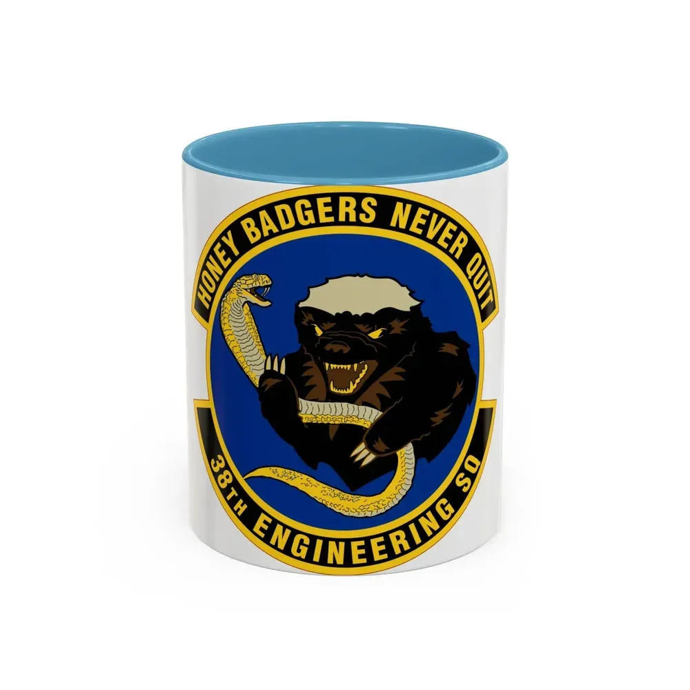 38 Engineering Squadron ACC (U.S. Air Force) Accent Coffee Mug 11oz Light Blue - Go Mug Yourself