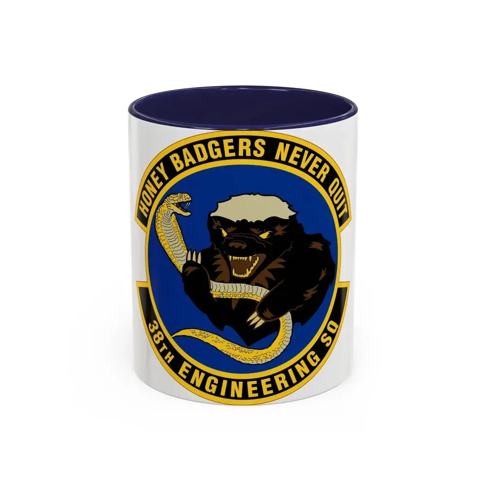 38 Engineering Squadron ACC (U.S. Air Force) Accent Coffee Mug 11oz Navy - Go Mug Yourself