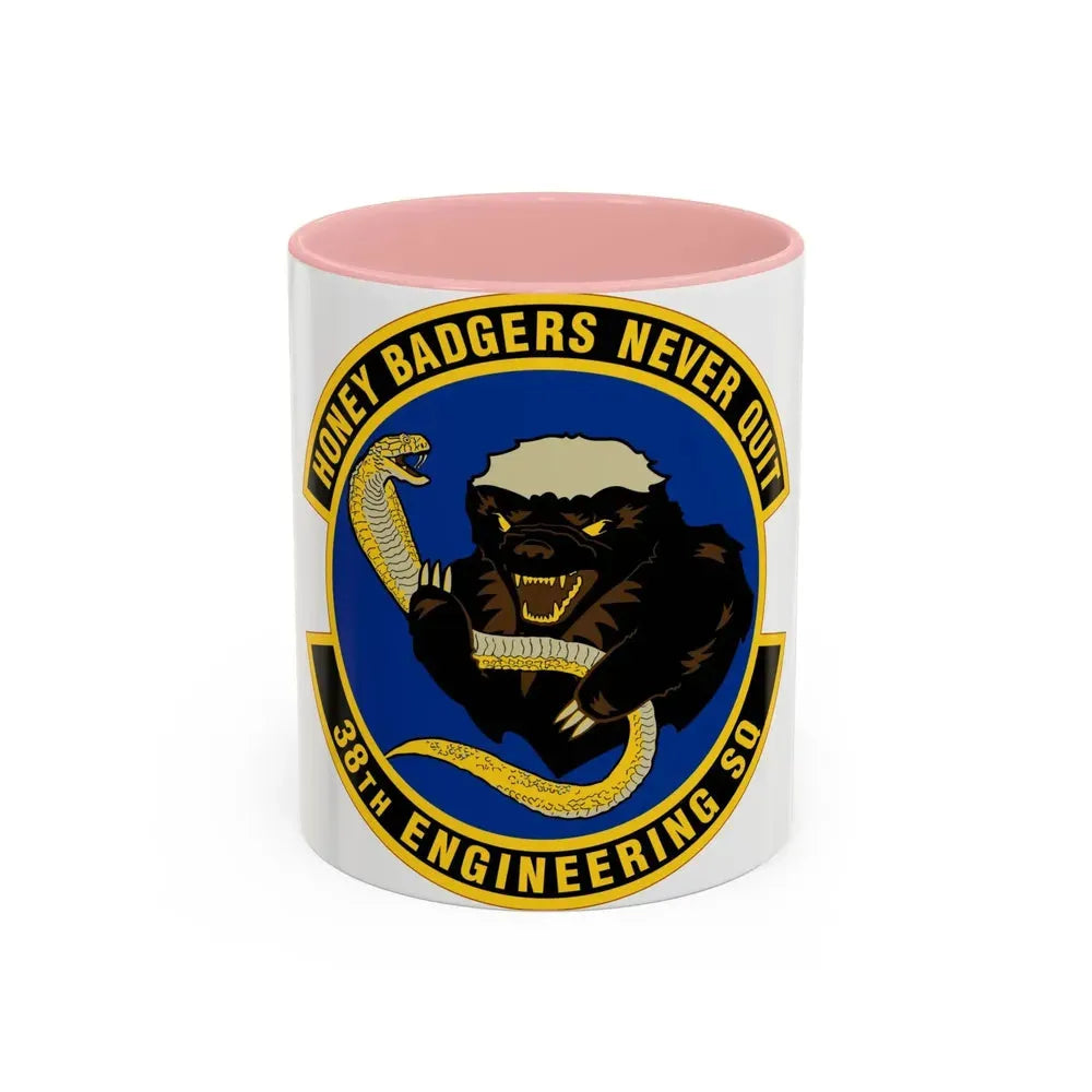 38 Engineering Squadron ACC (U.S. Air Force) Accent Coffee Mug 11oz Pink - Go Mug Yourself