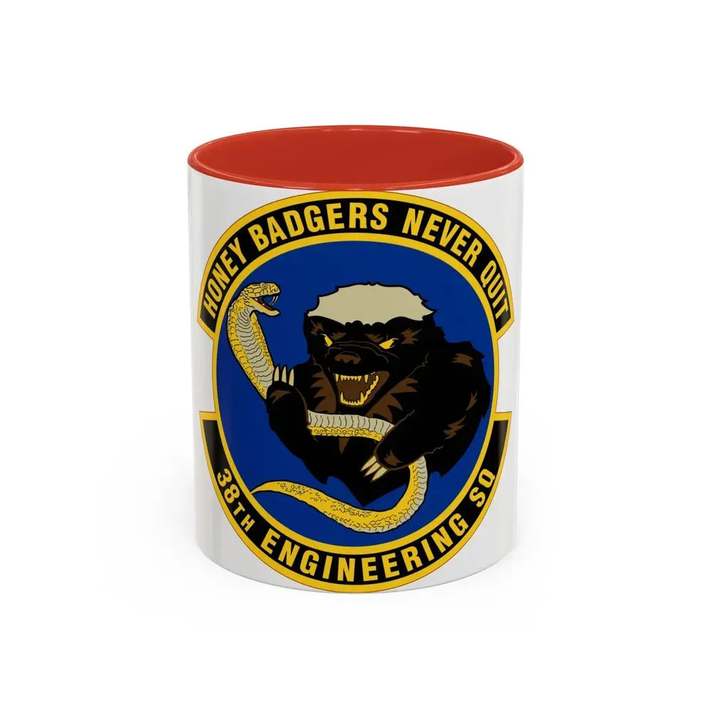 38 Engineering Squadron ACC (U.S. Air Force) Accent Coffee Mug 11oz Red - Go Mug Yourself