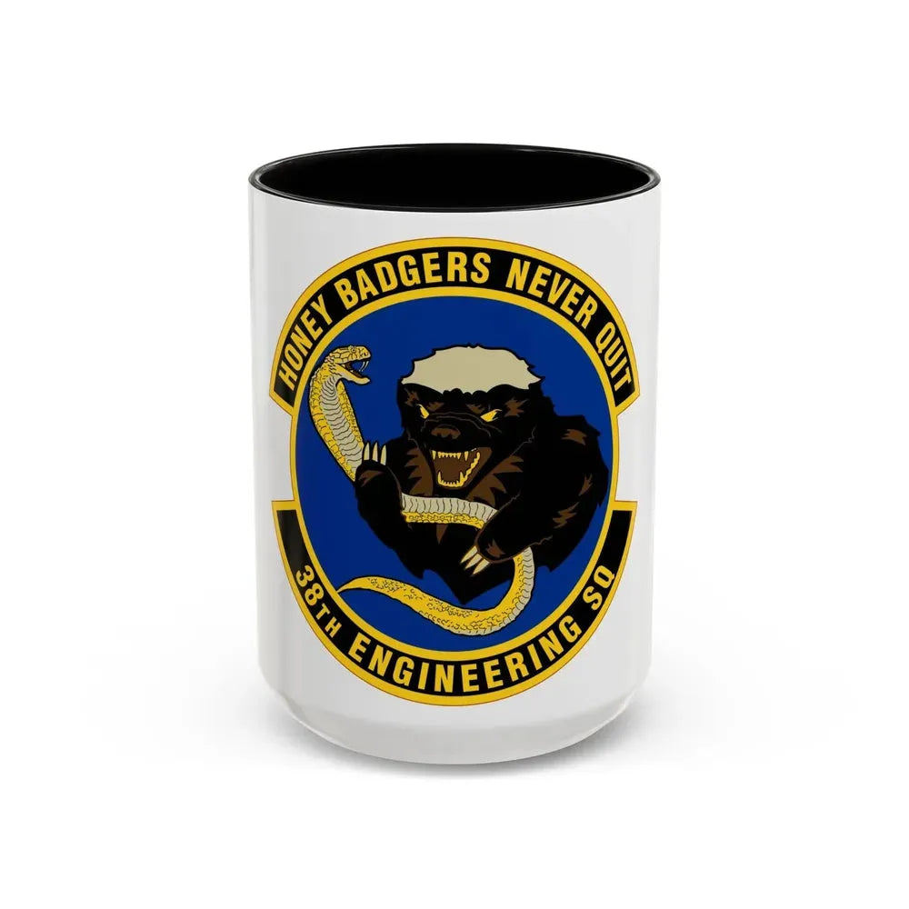 38 Engineering Squadron ACC (U.S. Air Force) Accent Coffee Mug 15oz Black - Go Mug Yourself