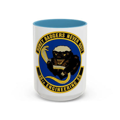 38 Engineering Squadron ACC (U.S. Air Force) Accent Coffee Mug 15oz Light Blue - Go Mug Yourself